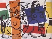 Fernand Leger Two women with flowers in hand oil painting artist